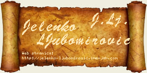 Jelenko LJubomirović vizit kartica